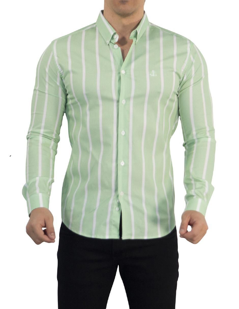 Camisa casual de algodón manga larga para hombre 5