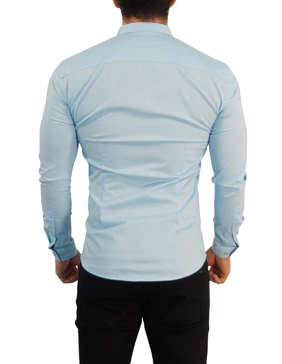Camisa casual de algodón manga larga para hombre 3