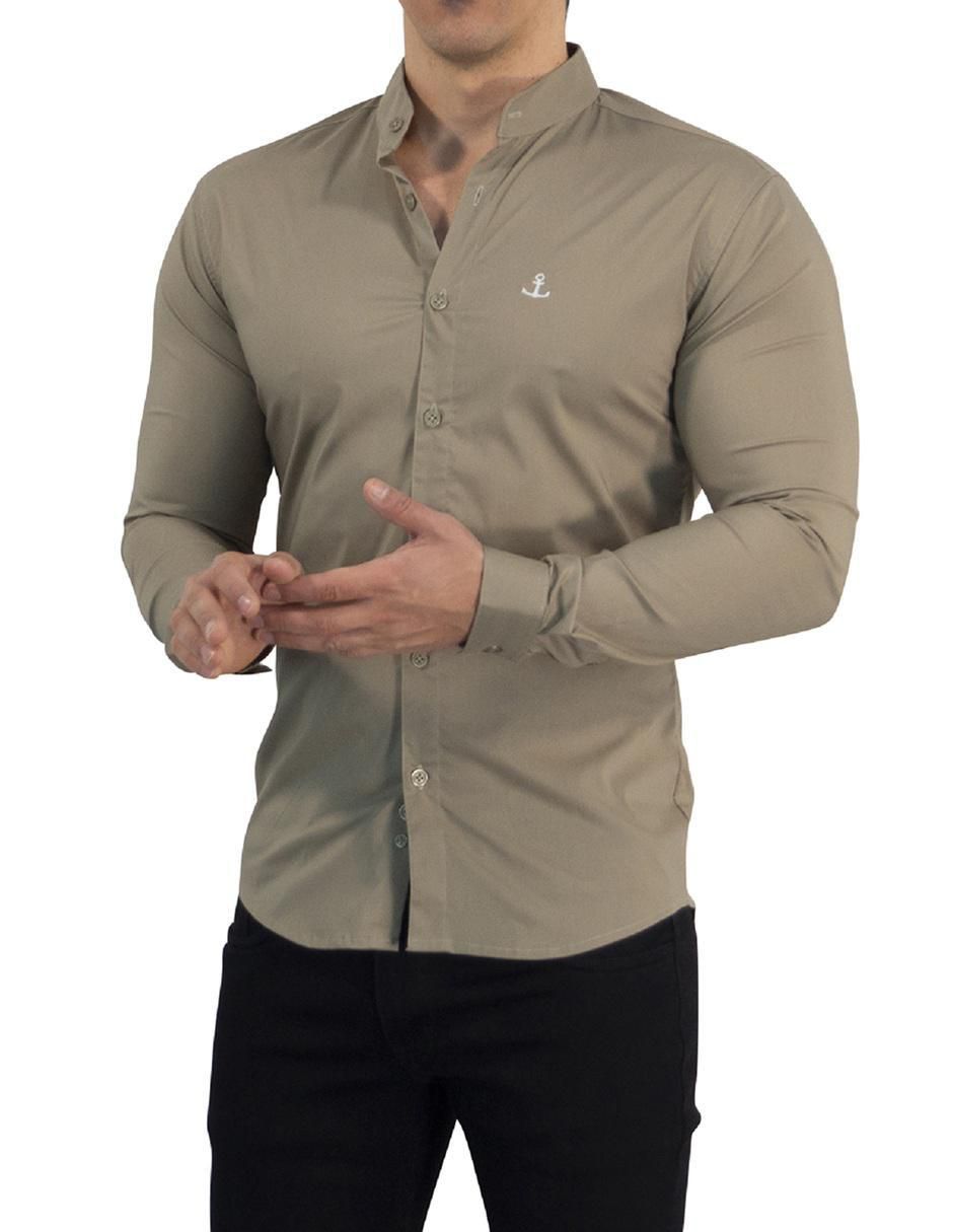 "camisa/sobrecamisa" casual john leopard "de" (si aplica) poliéster y algodón "manga" larga "para hombre"