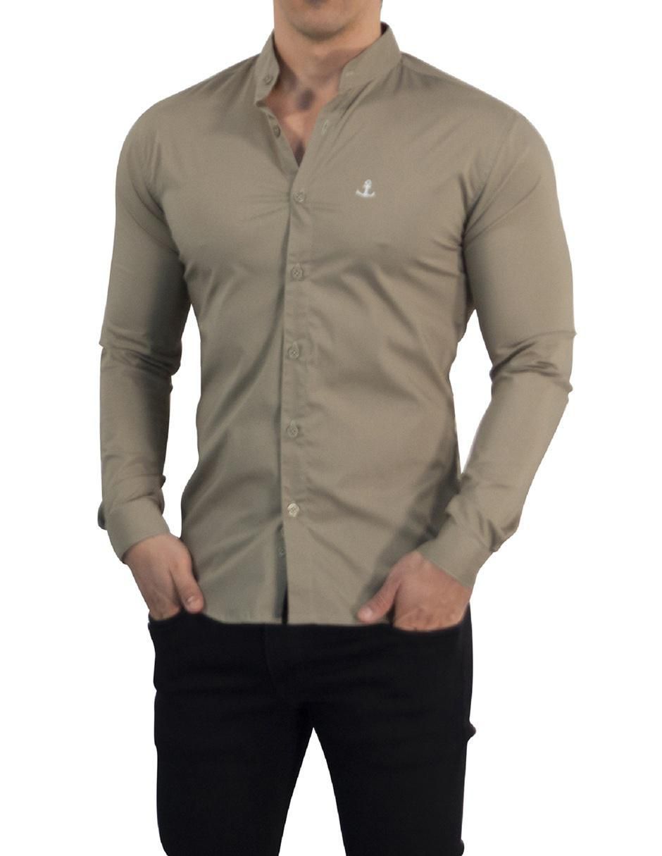 "camisa/sobrecamisa" casual john leopard "de" (si aplica) poliéster y algodón "manga" larga "para hombre"