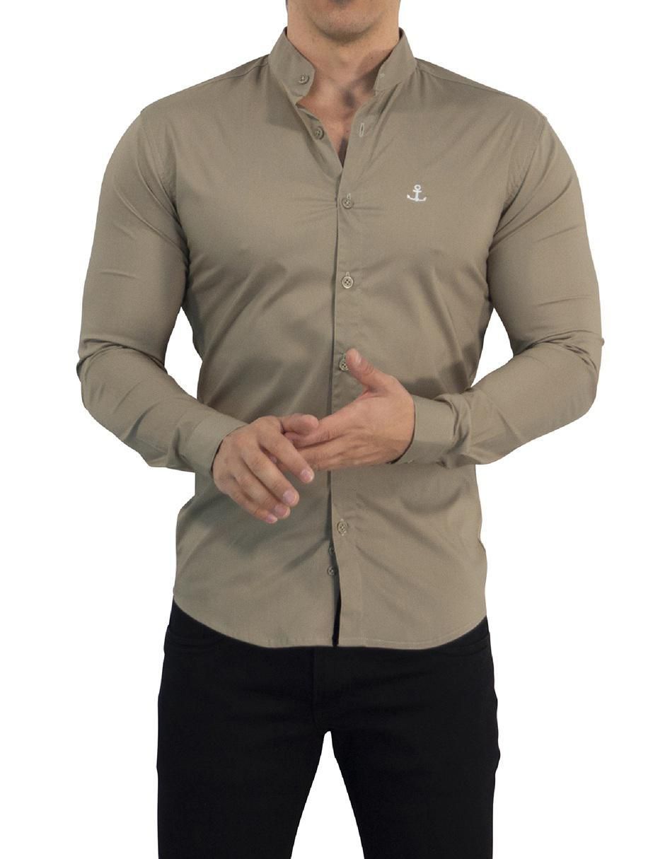 "camisa/sobrecamisa" casual john leopard "de" (si aplica) poliéster y algodón "manga" larga "para hombre"