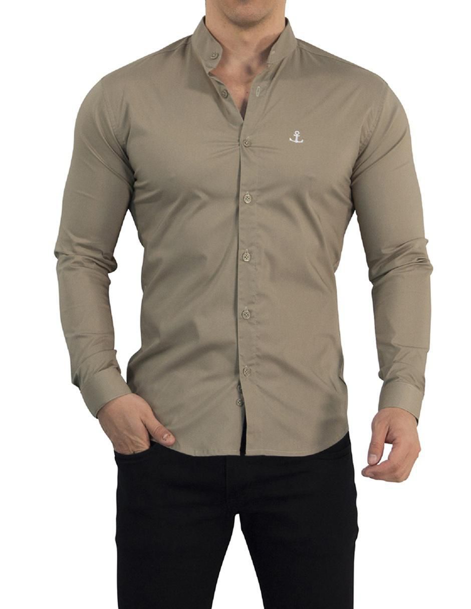 "camisa/sobrecamisa" casual john leopard "de" (si aplica) poliéster y algodón "manga" larga "para hombre"