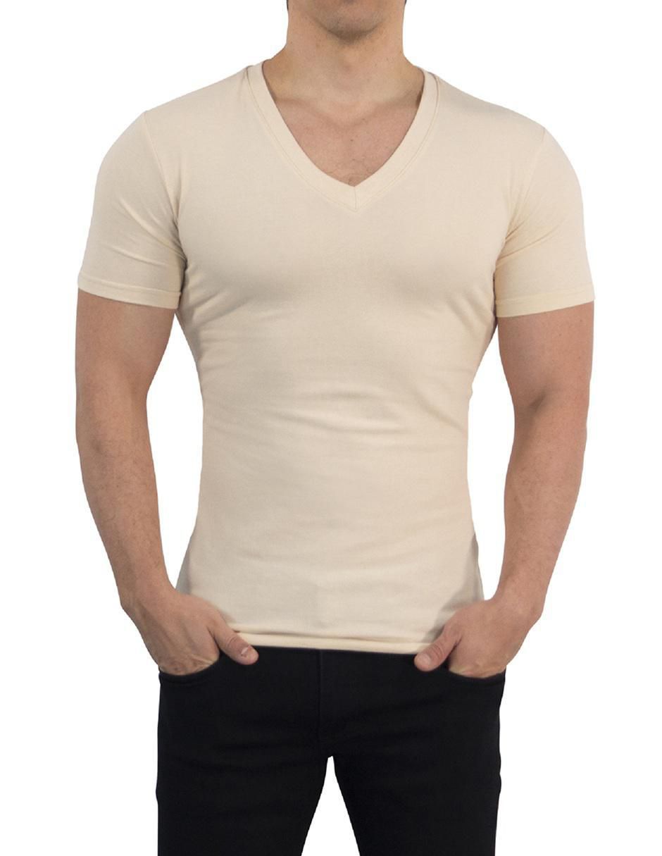 Playera cuello v para hombre 2