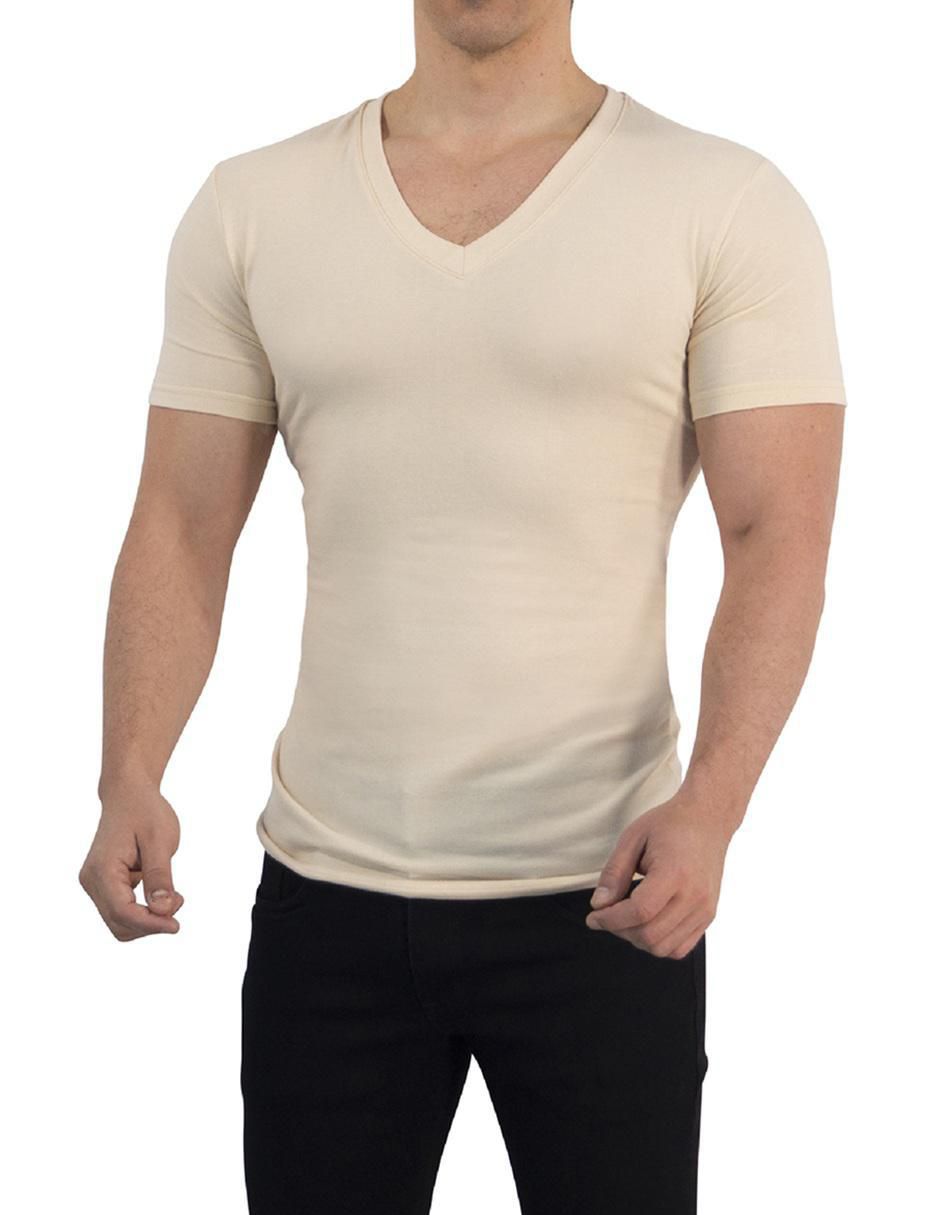 Playera cuello v para hombre 3
