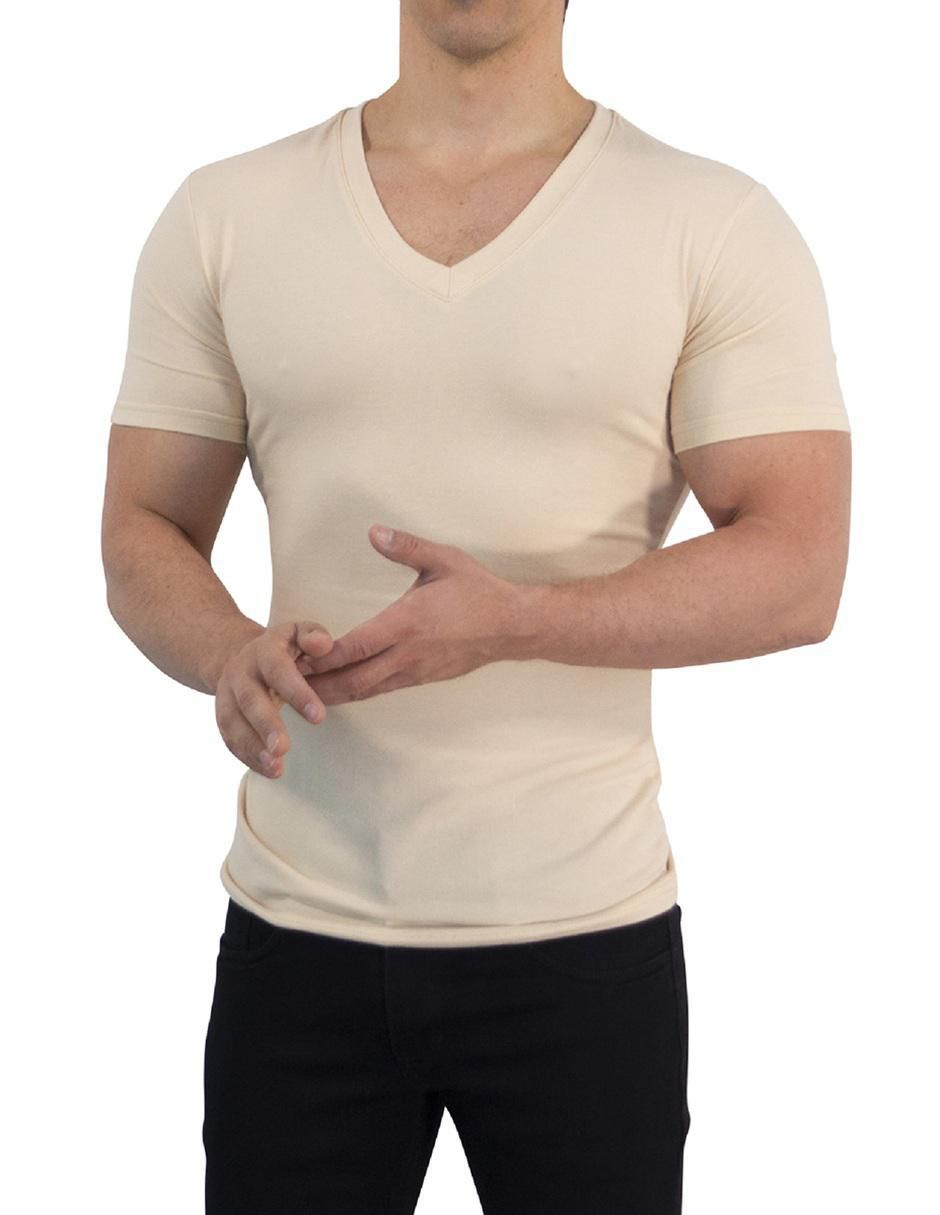 Playera cuello v para hombre 4