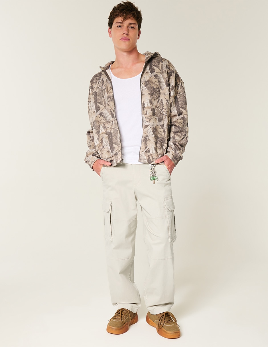 Pantalón cargo baggy de algodón para hombre 2