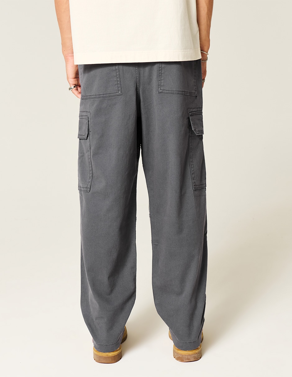 Pantaón cargo baggy de algodon para hombre 3