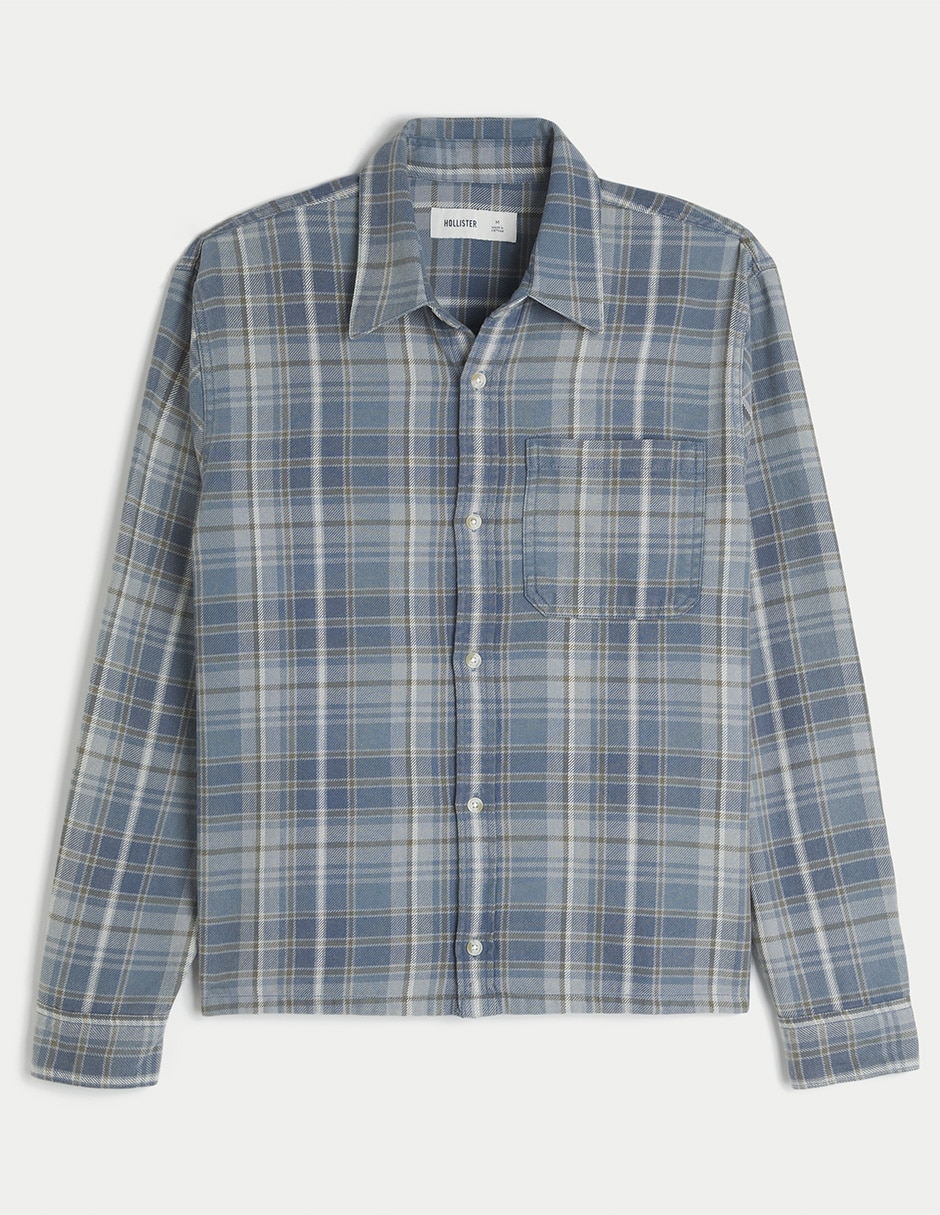 Camisa casual de algodón manga larga para hombre Camisa casual de algodón manga larga para hombre