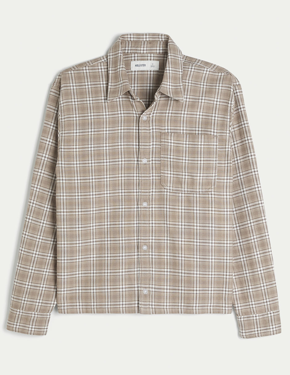 Camisa casual de algodón manga larga para hombre 1