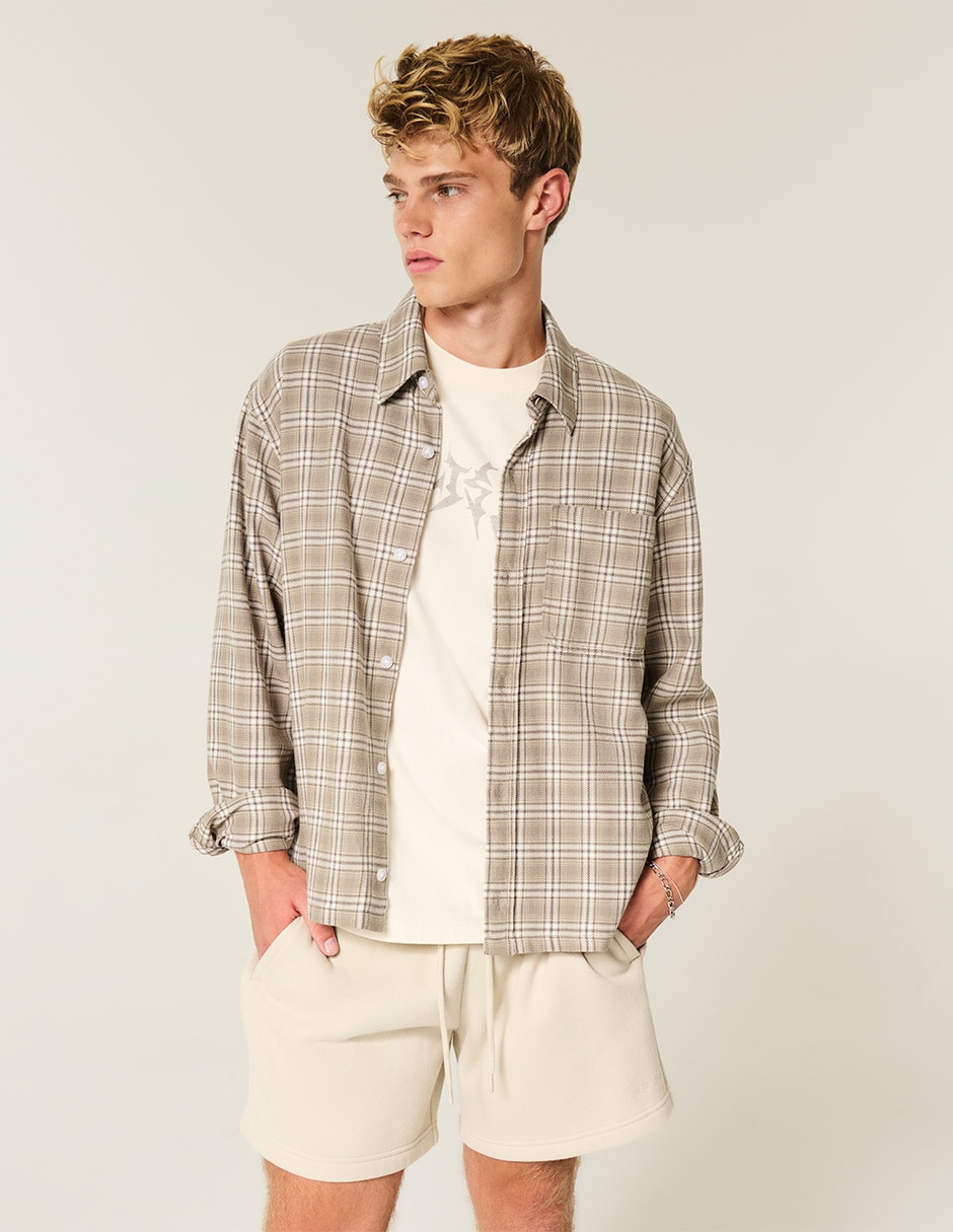 Camisa casual de algodón manga larga para hombre 2
