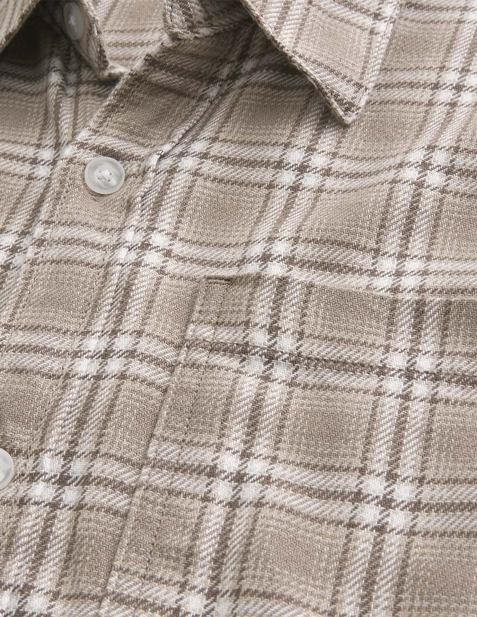 Camisa casual de algodón manga larga para hombre 4
