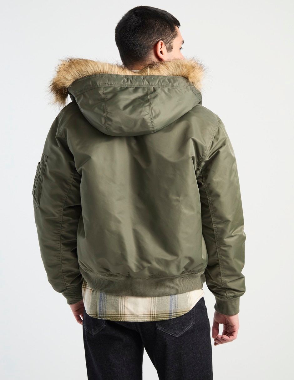 Chamarra acolchada con capucha para hombre 2