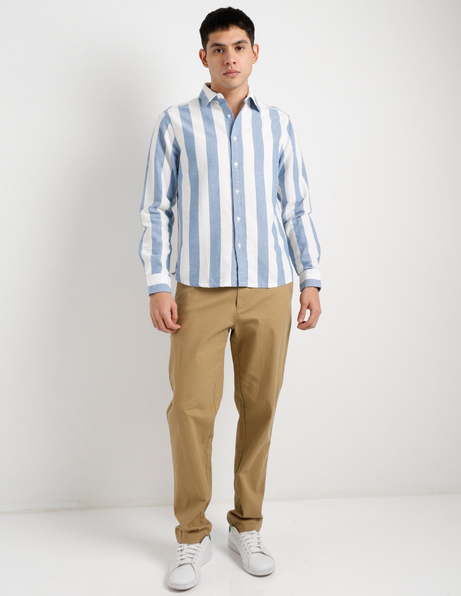 Camisa casual de algodón manga larga para hombre 3