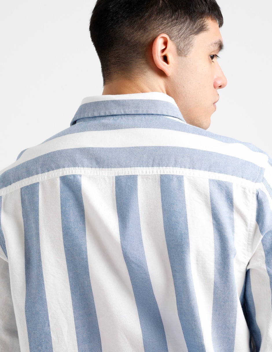 Camisa casual de algodón manga larga para hombre 5