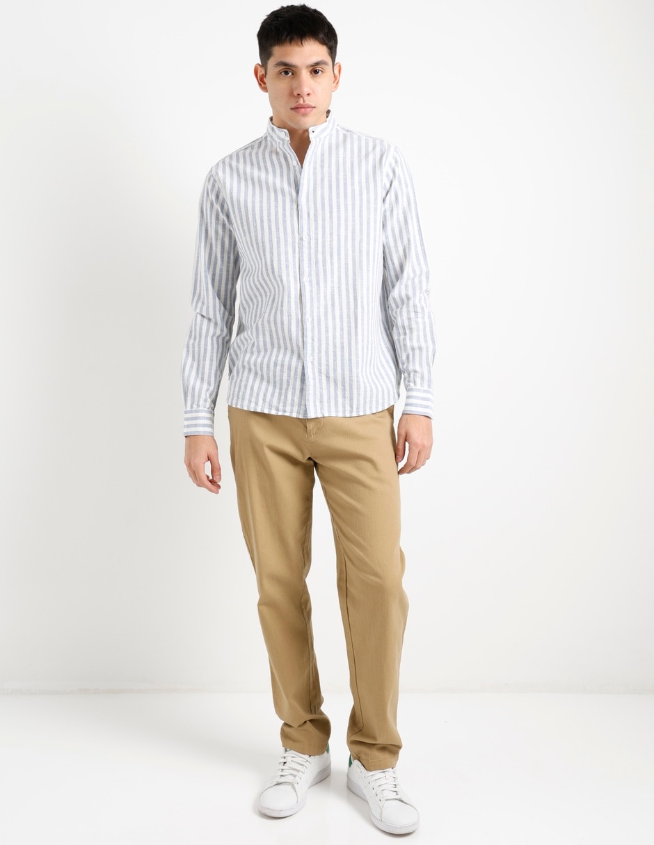 Camisa casual de algodón manga larga para hombre 3