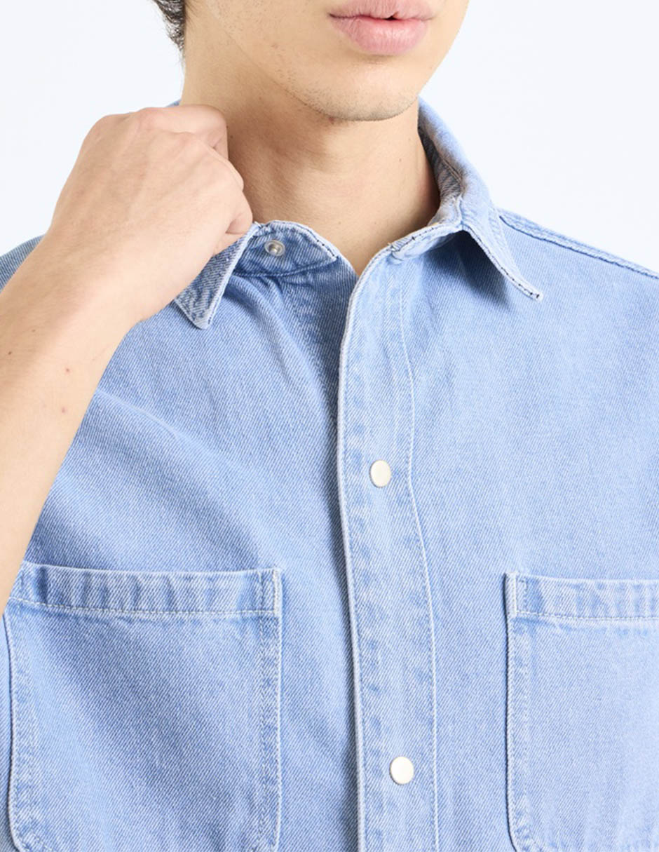 Camisa casual manga corta para hombre 4