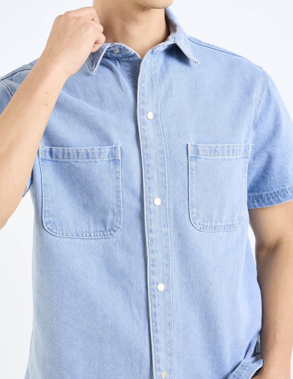 Camisa casual manga corta para hombre 5