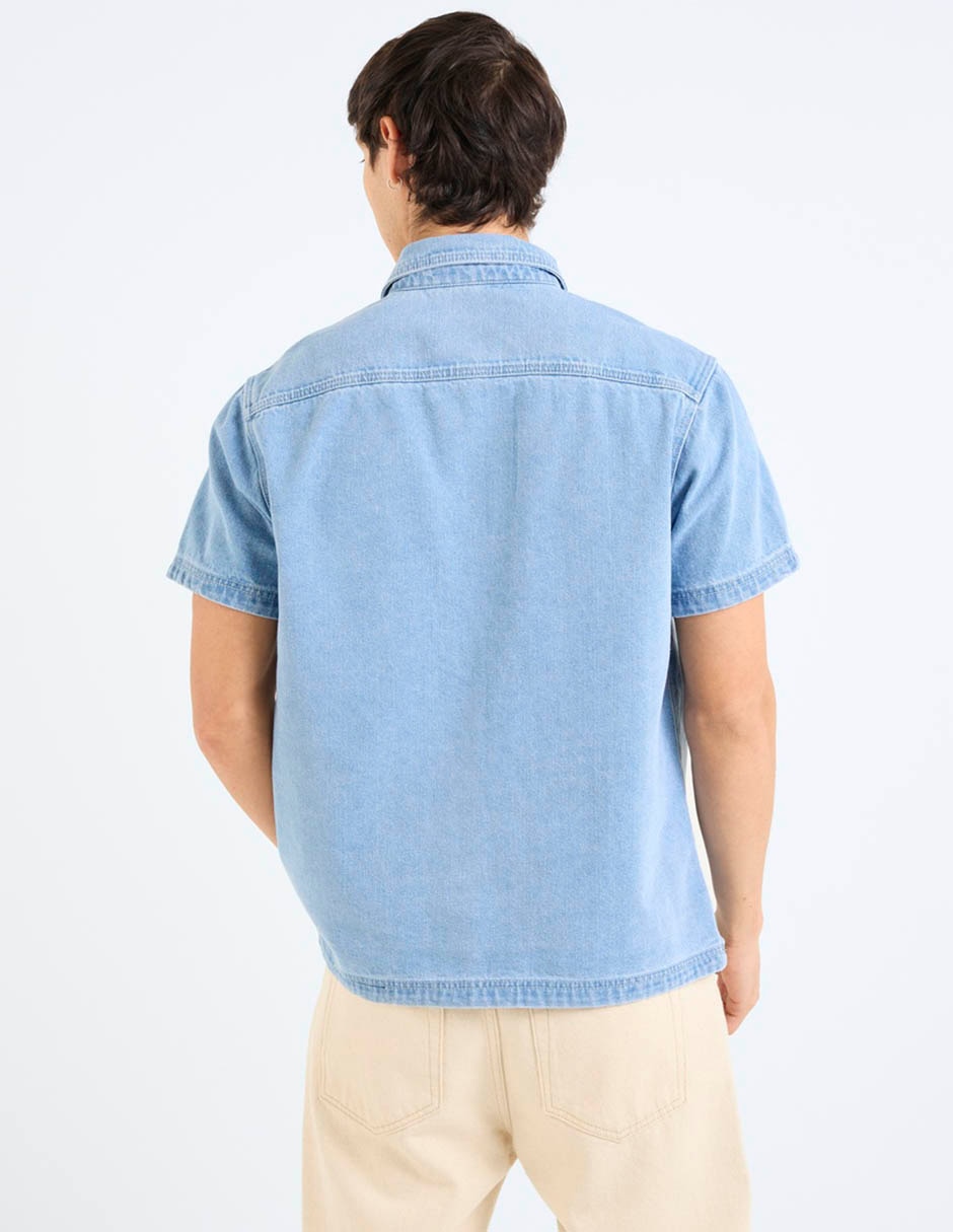 Camisa casual manga corta para hombre 6