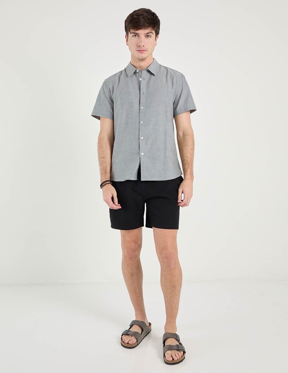 Camisa casual de algodón manga corta para hombre 3
