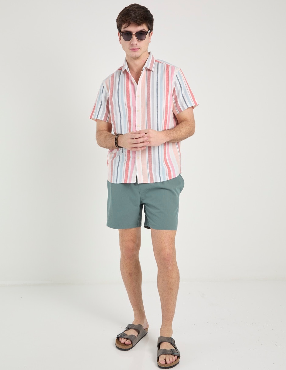 Camisa casual de algodón manga corta para hombre 3