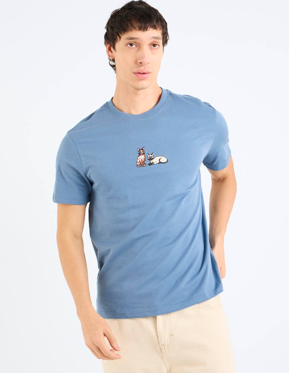 Playera cuello redondo para hombre