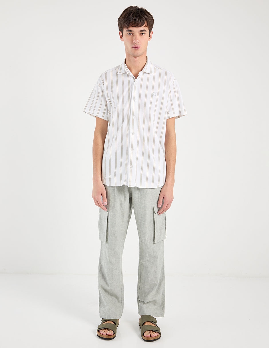 Pantalón cargo straight de algodón para hombre 2