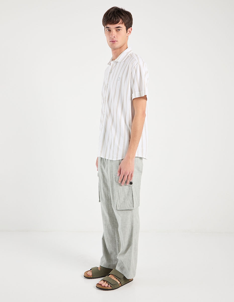 Pantalón cargo straight de algodón para hombre 3