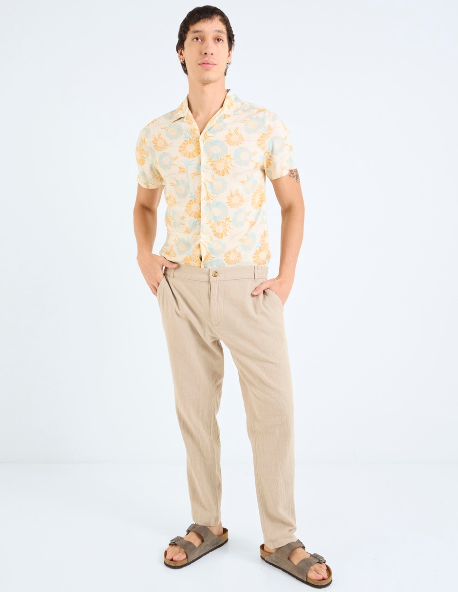 Pantalón casual straight That's It de algodón para hombre