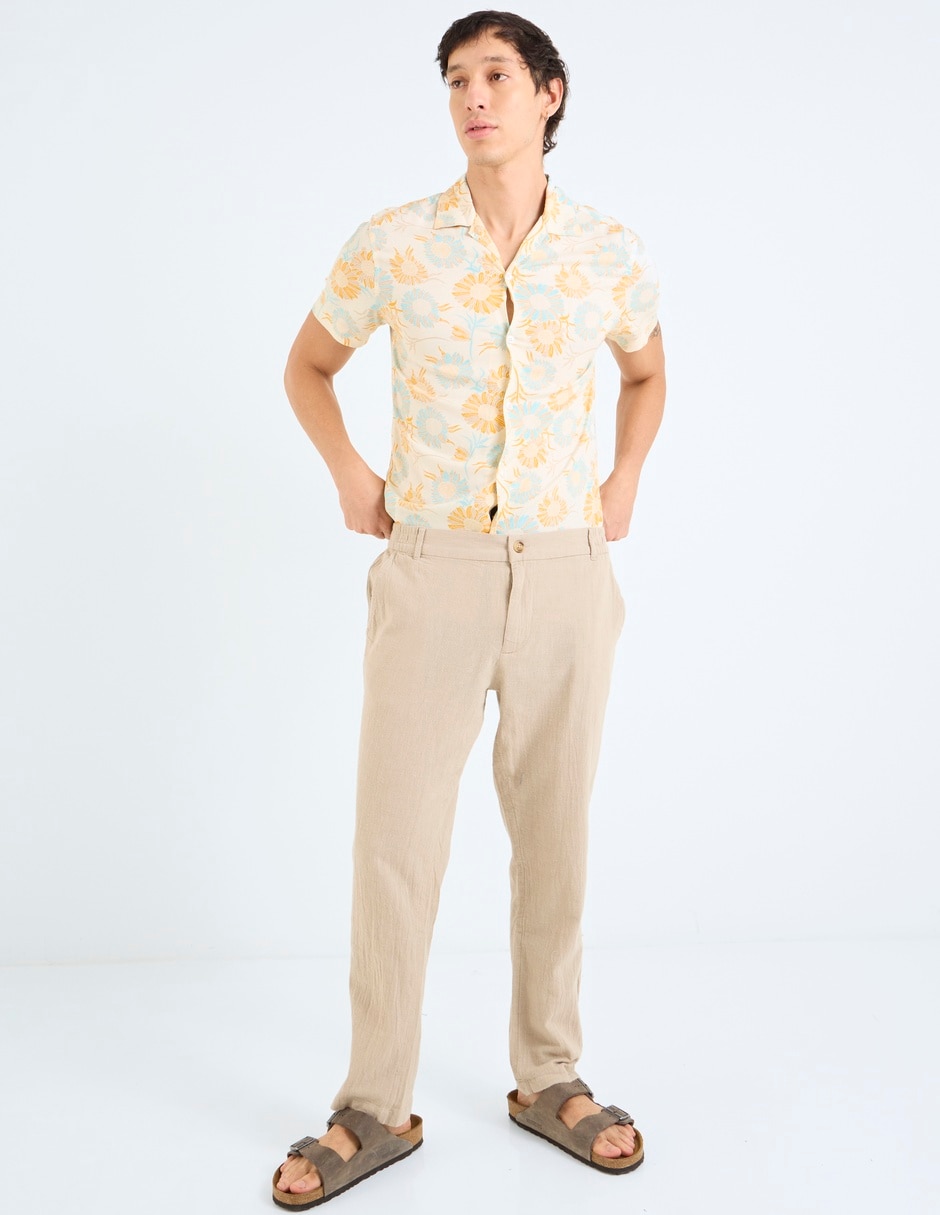 Pantalón casual straight That's It de algodón para hombre
