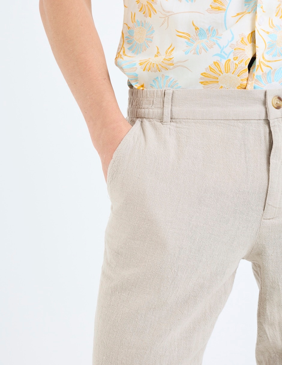 Pantalón casual straight That's It de algodón para hombre