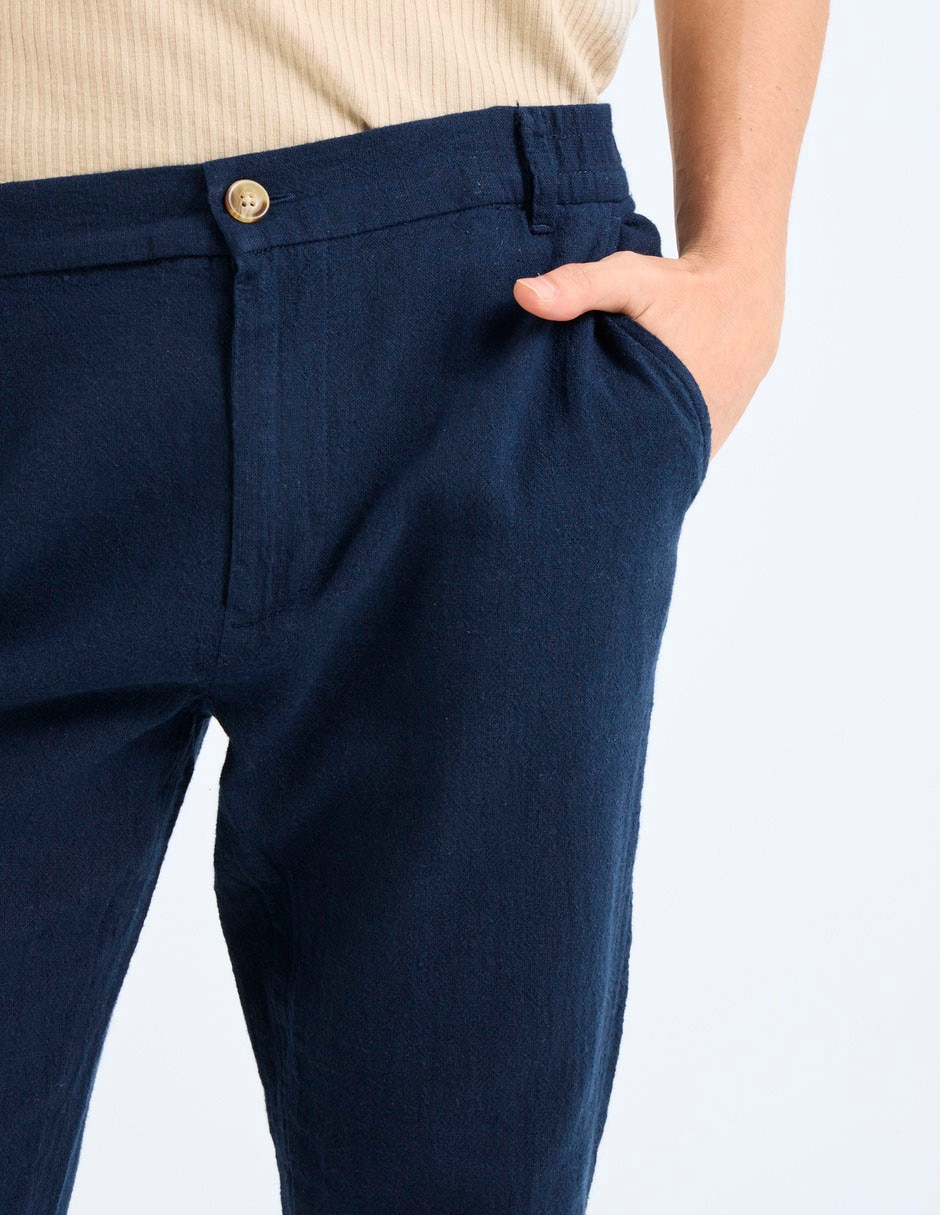 Pantalón casual straight de algodón para hombre 5