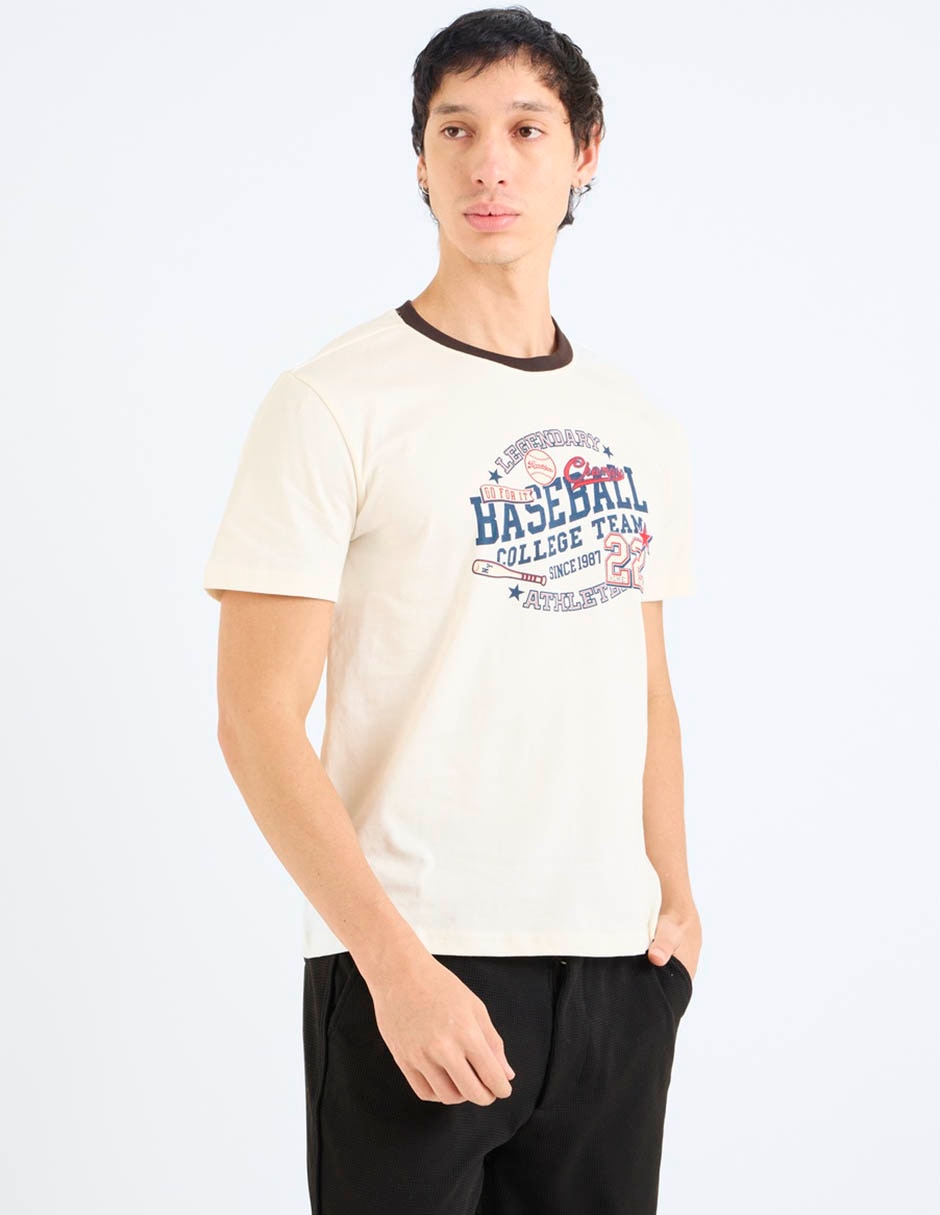 Playera cuello redondo para hombre
