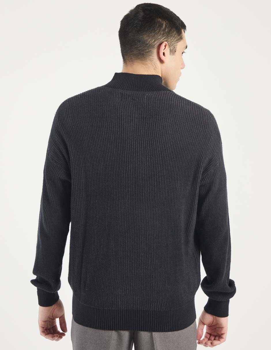 Suéter cuello con cierre para hombre 2