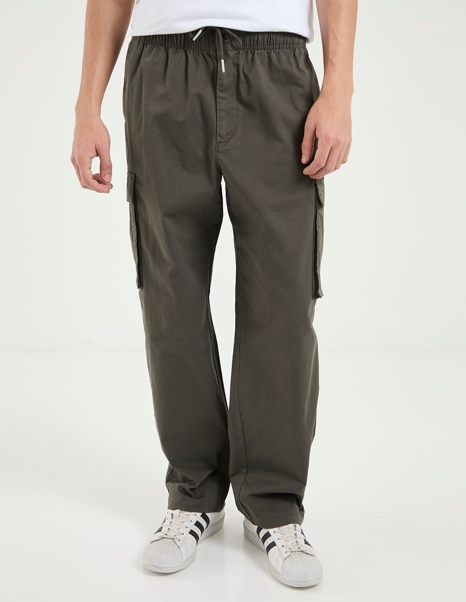 Pantalón cargo recto de algodón para hombre 1