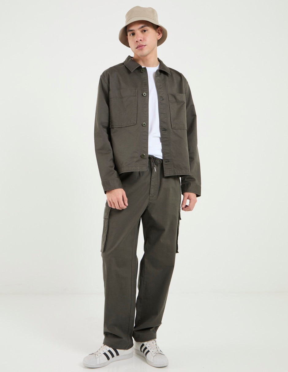 Pantalón cargo recto de algodón para hombre 3