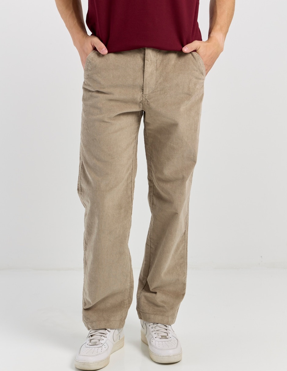 Pantalón straight de algodón para hombre Pantalón straight de algodón para hombre