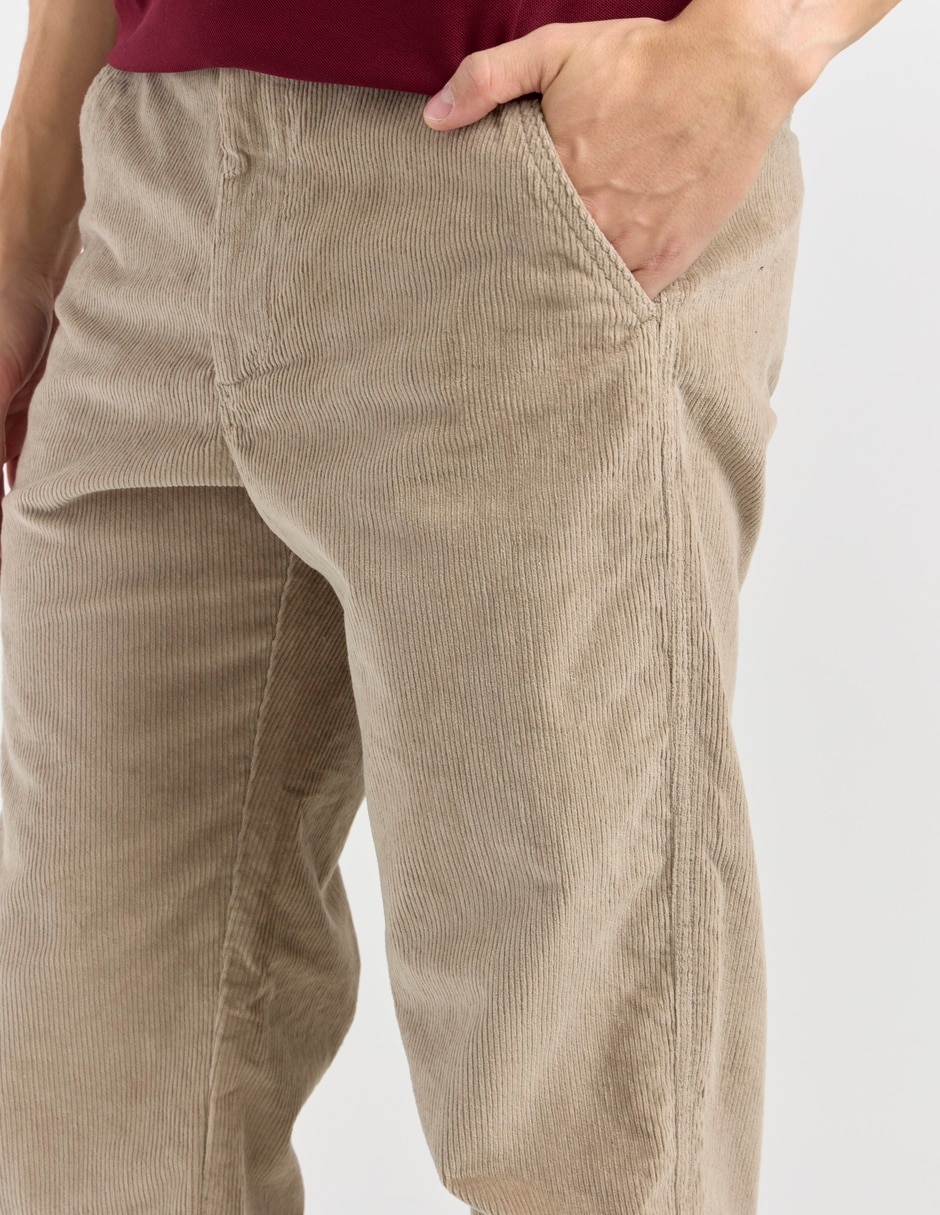 Pantalón straight de algodón para hombre 4