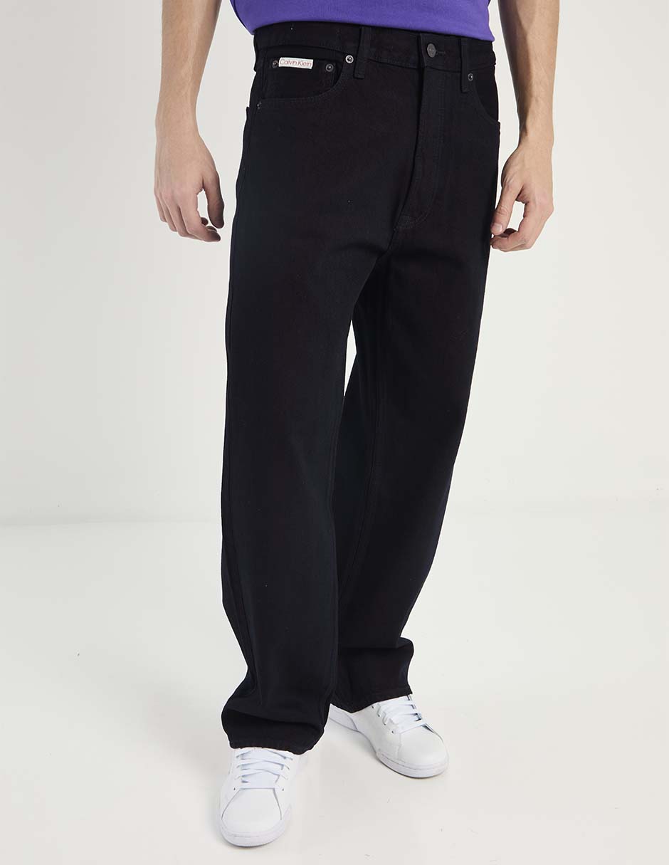 Jeans straight lavado obscuro para hombre