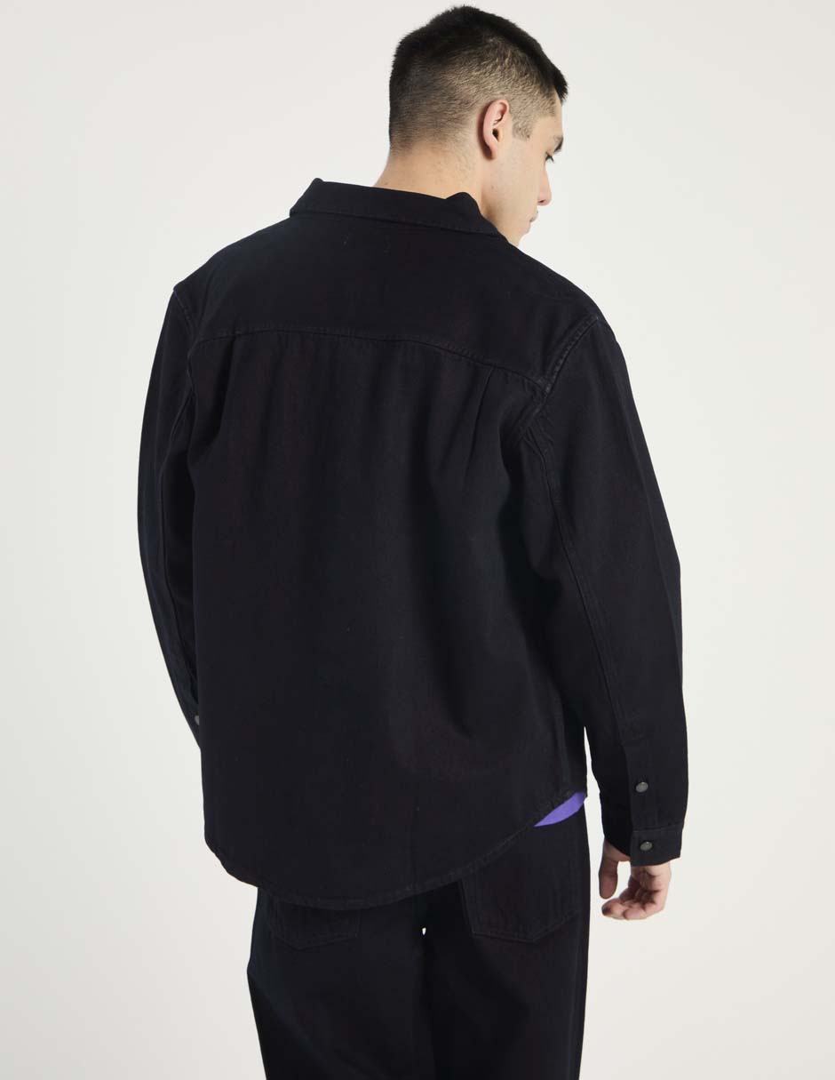 Sobrecamisa casual de algodón manga larga para hombre 2