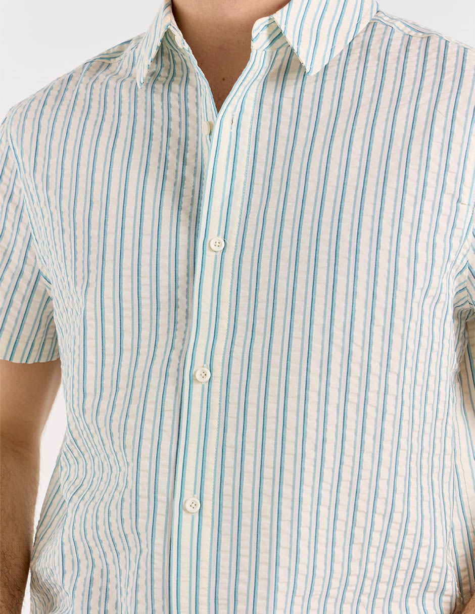Camisa casual manga corta para hombre 4