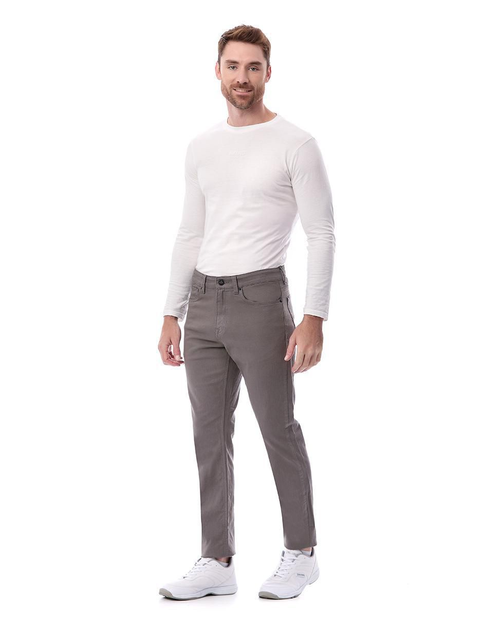 Pantalón regular de gabardina para hombre 7