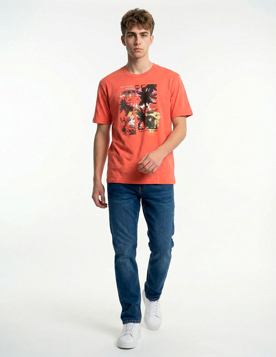 Playera Tropical Mood cuello redondo para hombre 3