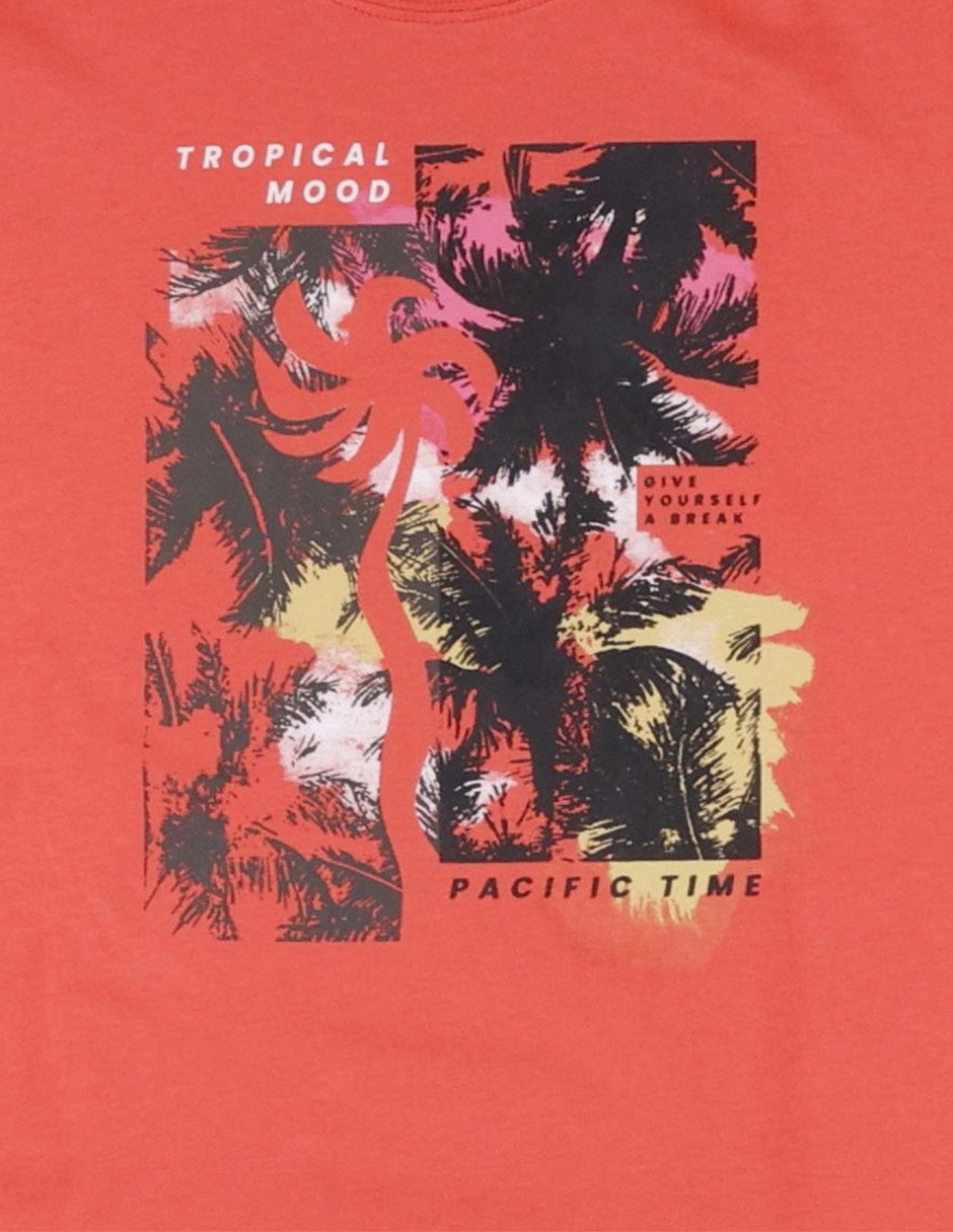 Playera Tropical Mood cuello redondo para hombre 5