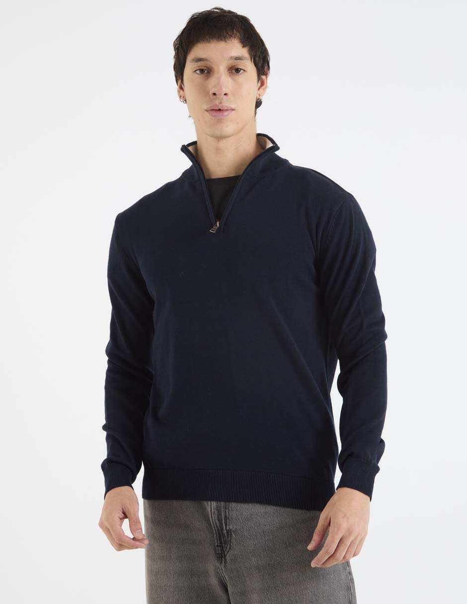 Suéter cuello con cierre para hombre 7