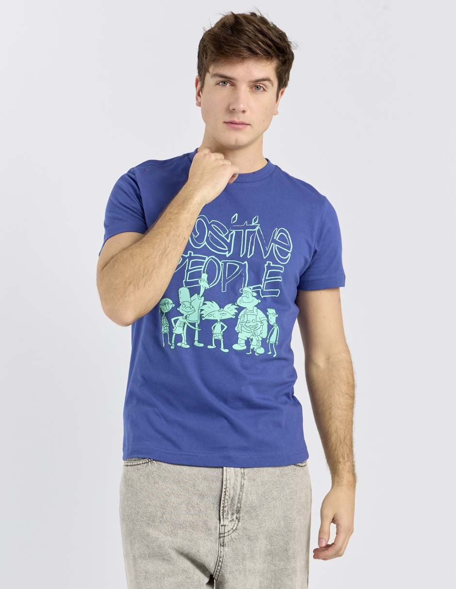 Playera Hey Arnold! cuello redondo para hombre