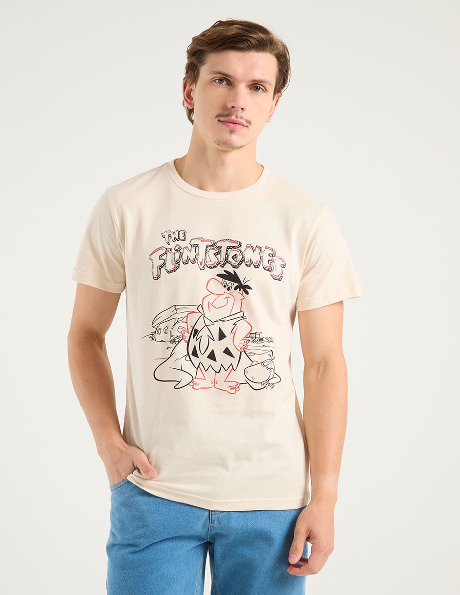 Playera Flintstones cuello redondo para hombre