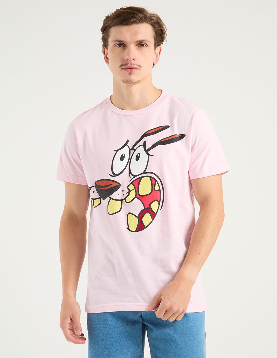 Playera Coraje el perro cobarde cuello redondo para hombre Playera Coraje el perro cobarde cuello redondo para hombre