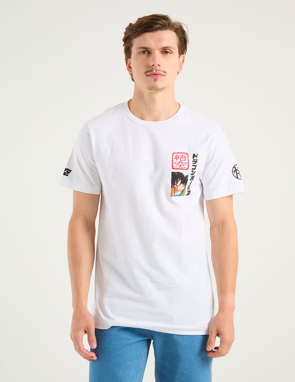 Playera Dragon Ball Z cuello redondo para hombre