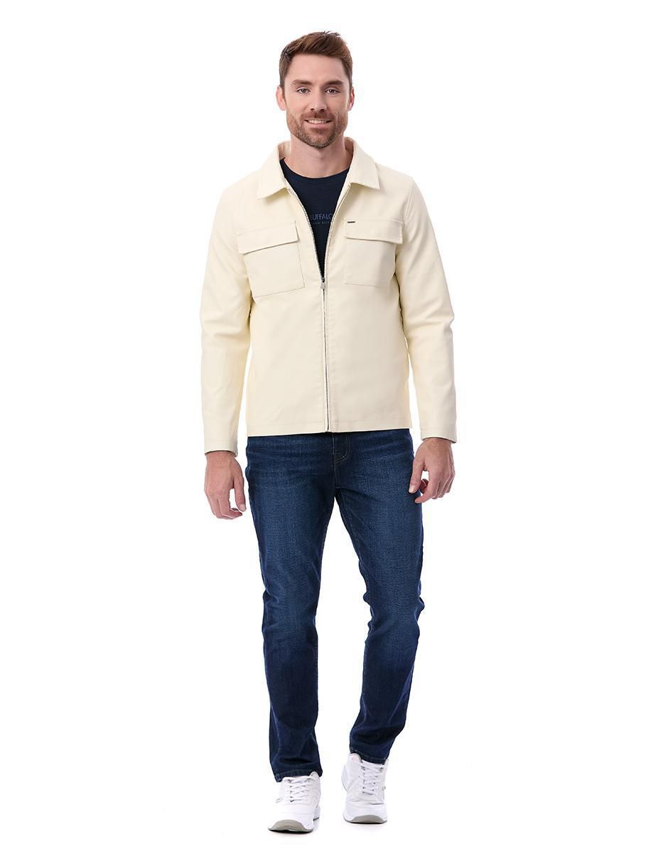 Chamarra casual con bolsillos para hombre 2
