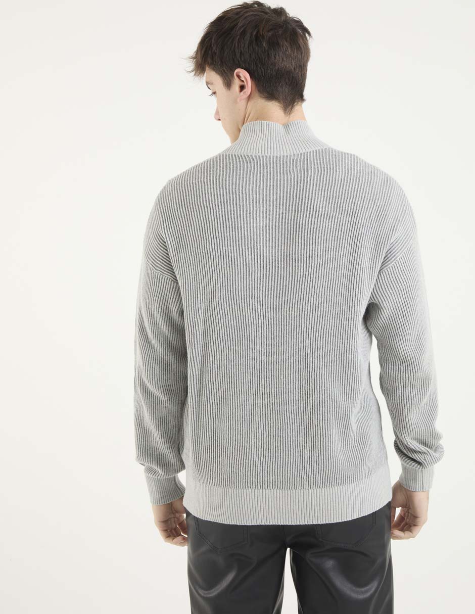 Suéter cuello con cierre para hombre 2